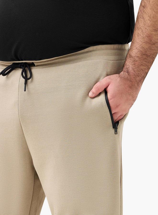 Maxim Men Regular Fit Joggers with Cut and Sew Detail - Image 4